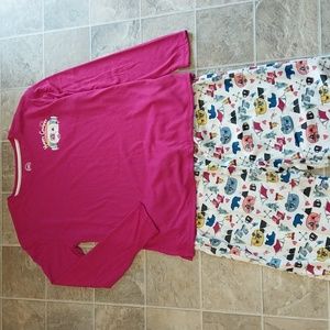 WN. 2 PC  Pajama set Camping. Size XXL(18) girl.